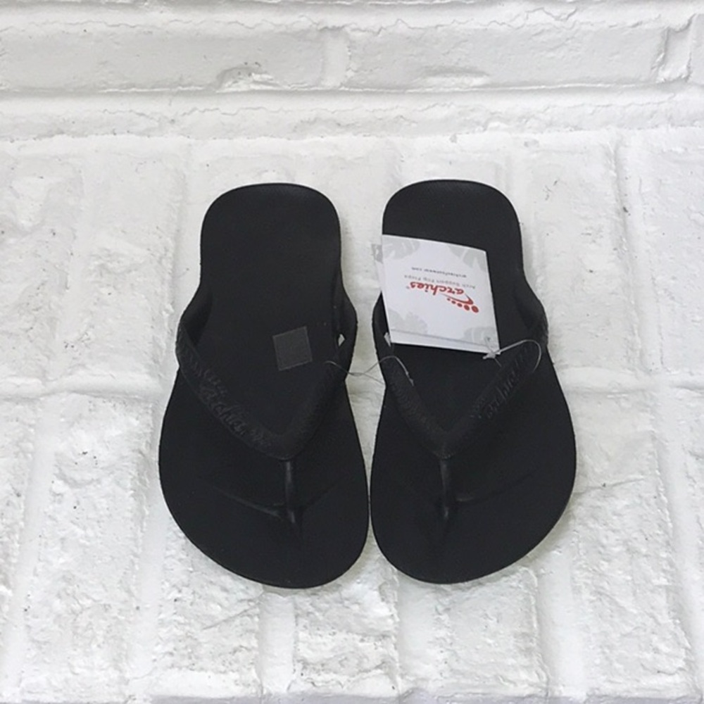 Archie’s  Arch Support Flip Flops Black